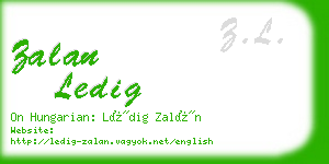 zalan ledig business card